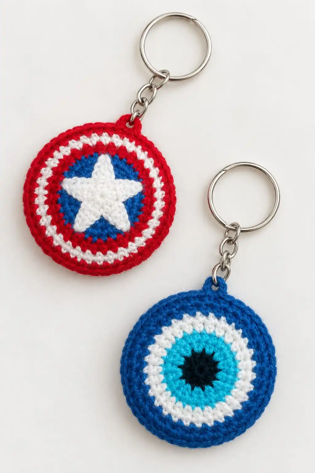 Crochet Evil eye and Star Keychain 1