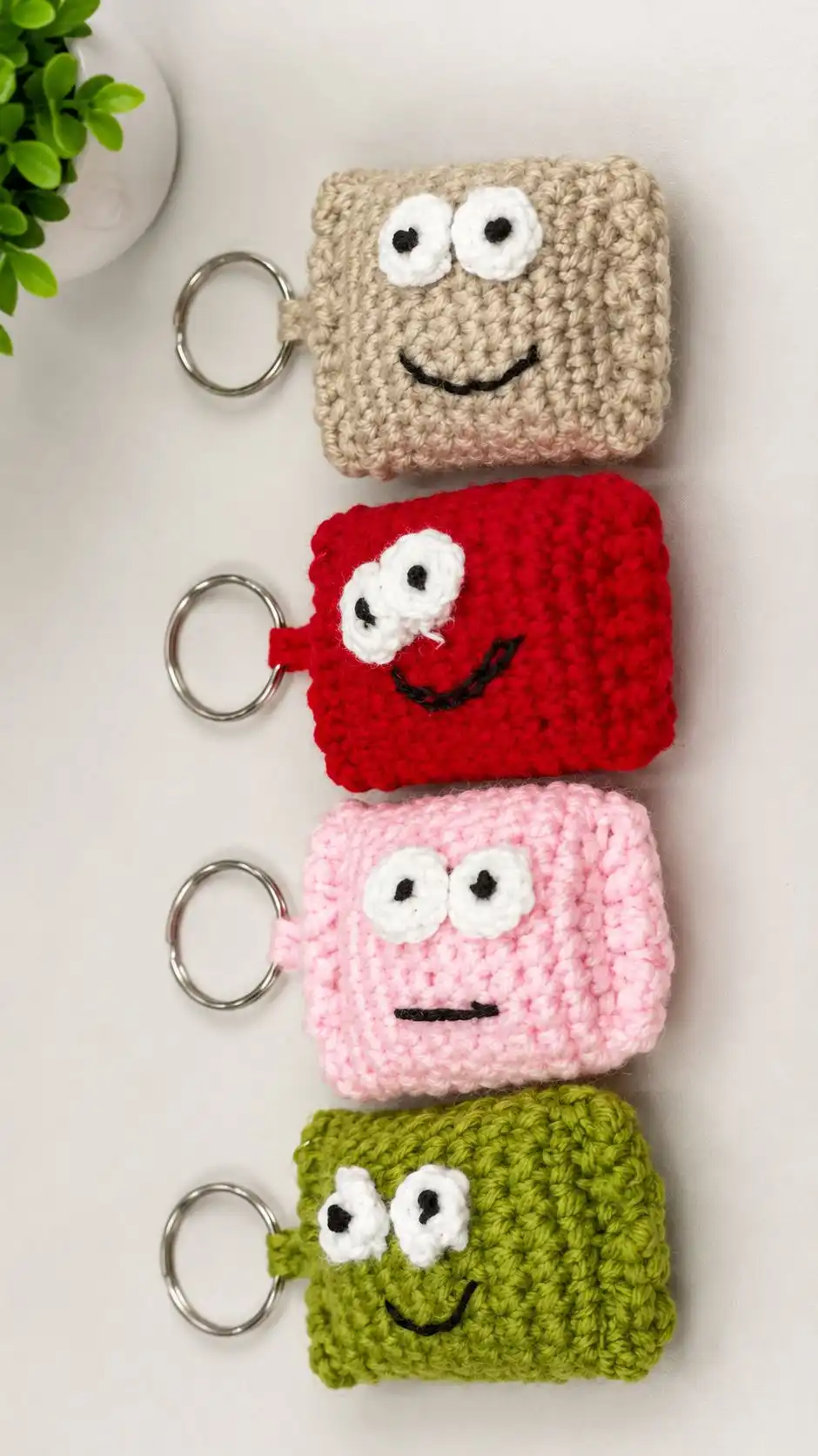 Crochet Stuffed Pillow Keychain 1