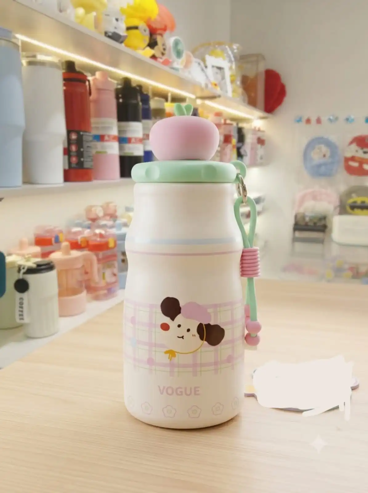 Cute Kawaii Shipper Bottle, Having Straw. 2