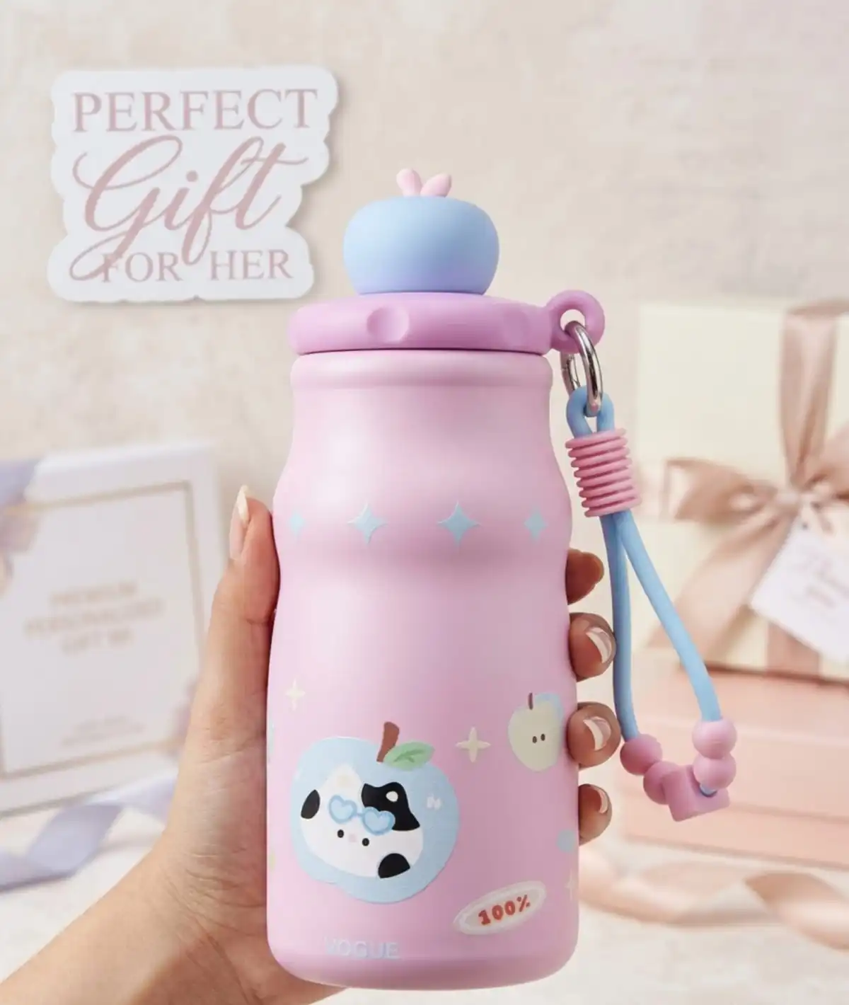 Cute Kawaii Shipper Bottle,  Having Straw. 4