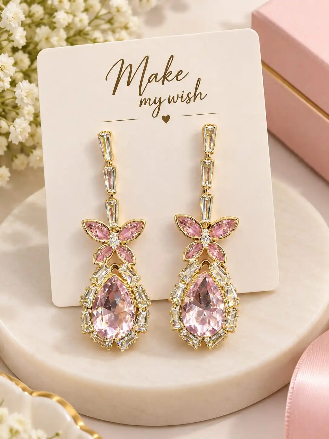Crystal Teardrop Chandelier Earring.