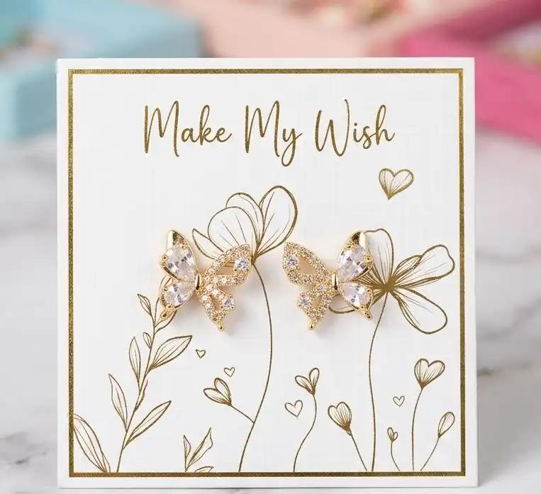 Crystal Butterfly Earrings. 1
