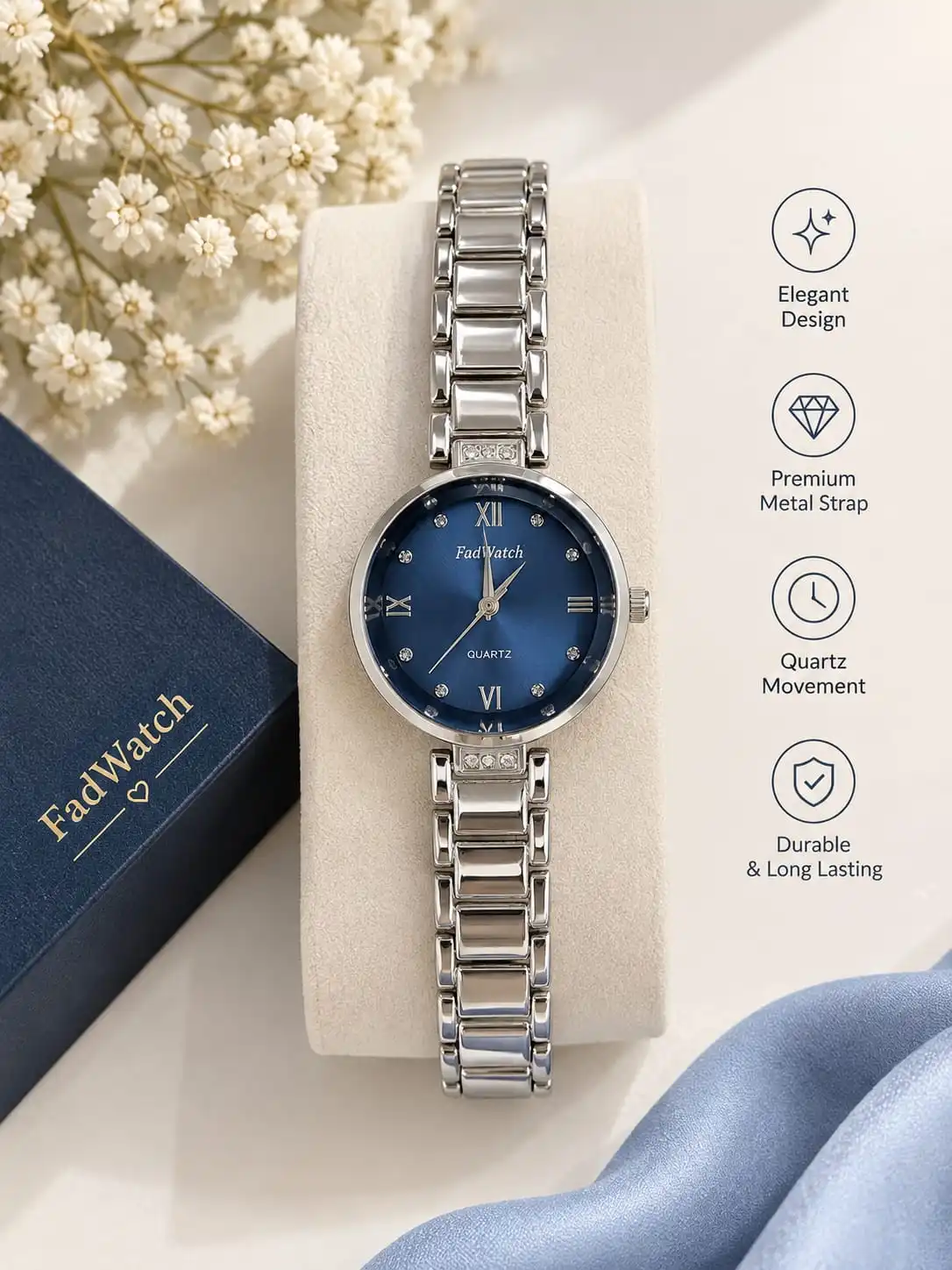 Anti-Tarnish Women's Elegant Metal Watch . 1