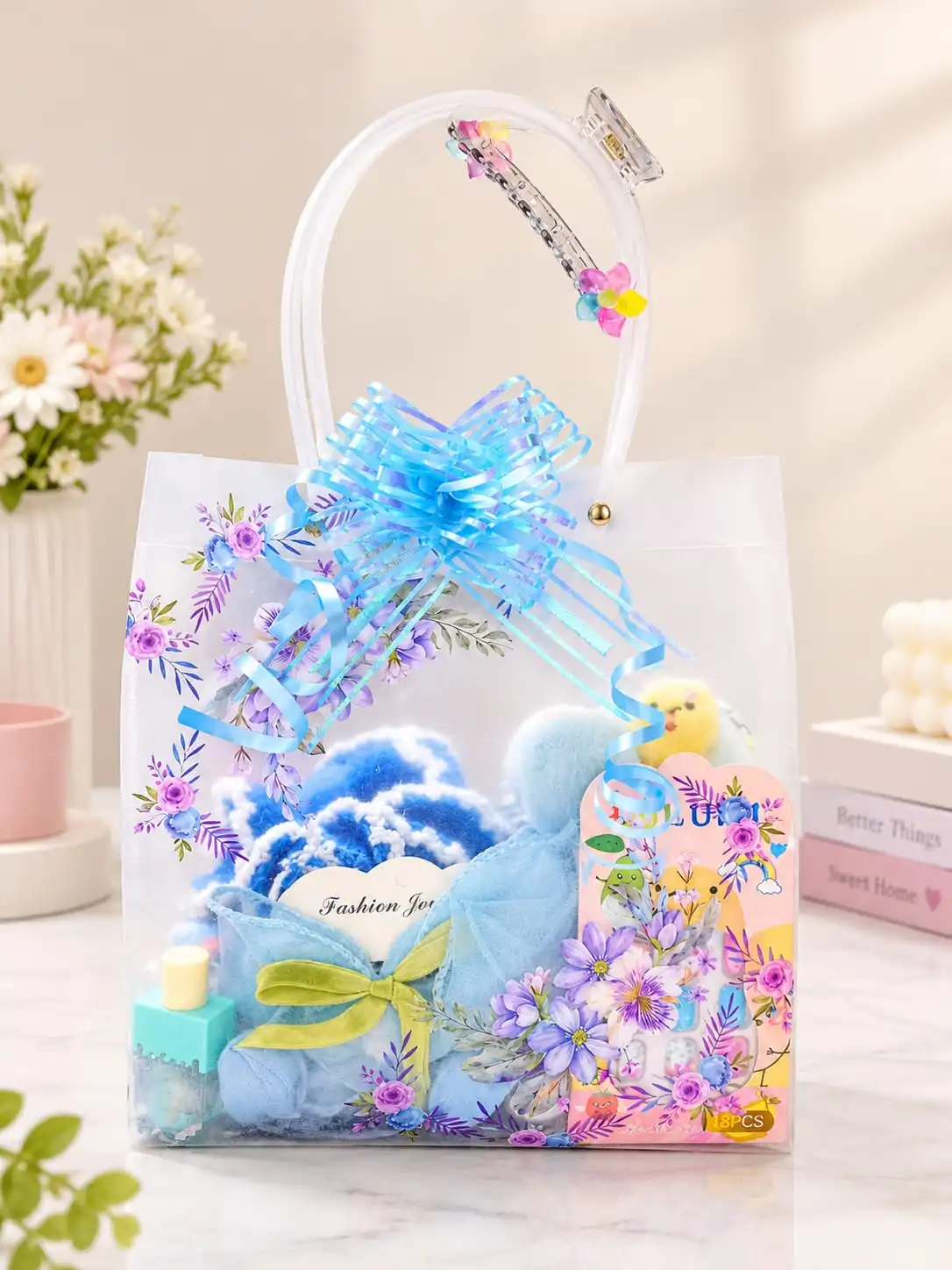 Blue Floral Luxury Gift Hamper Set 1