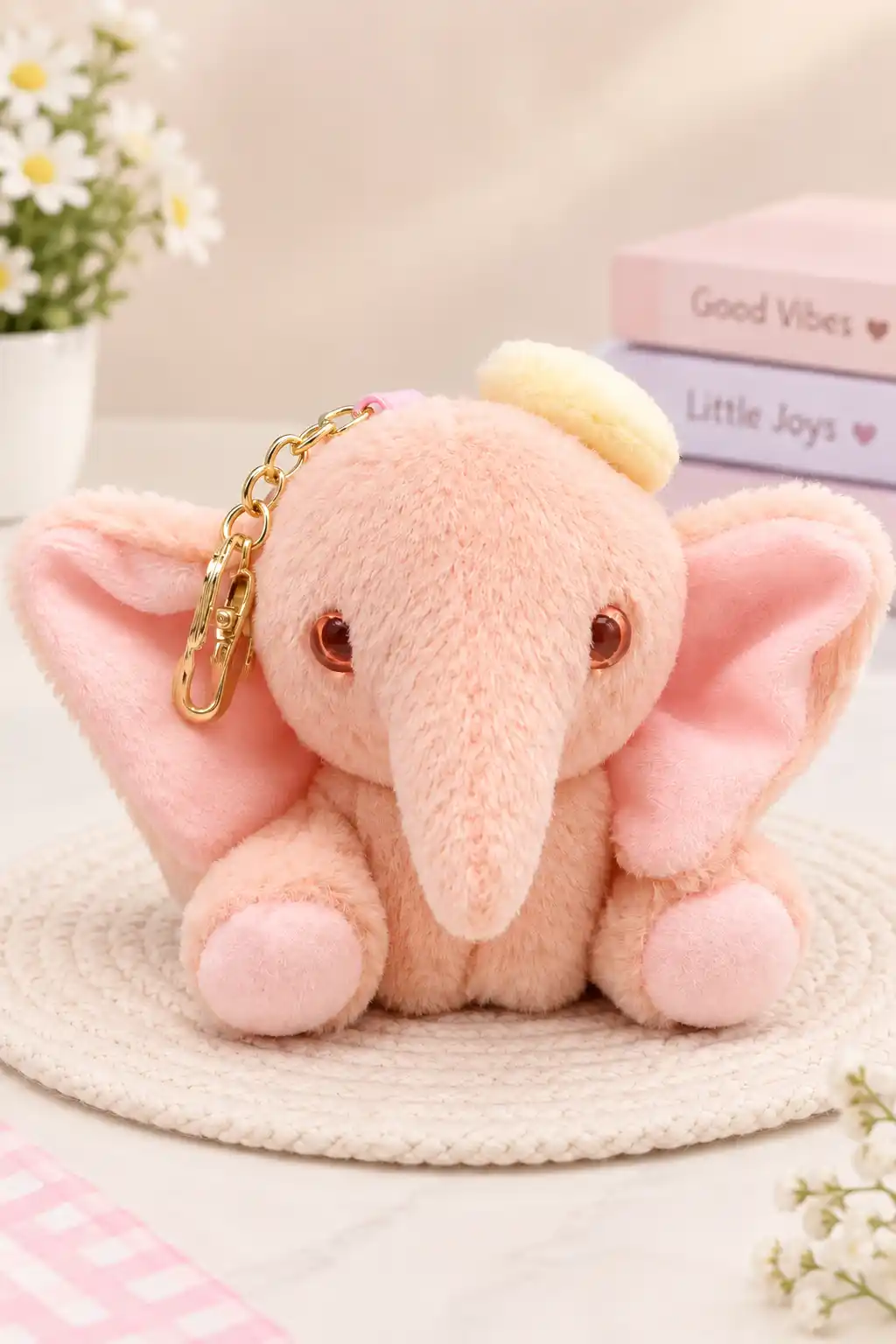 Cute Plush Elephant Keychain ๐๐ 1
