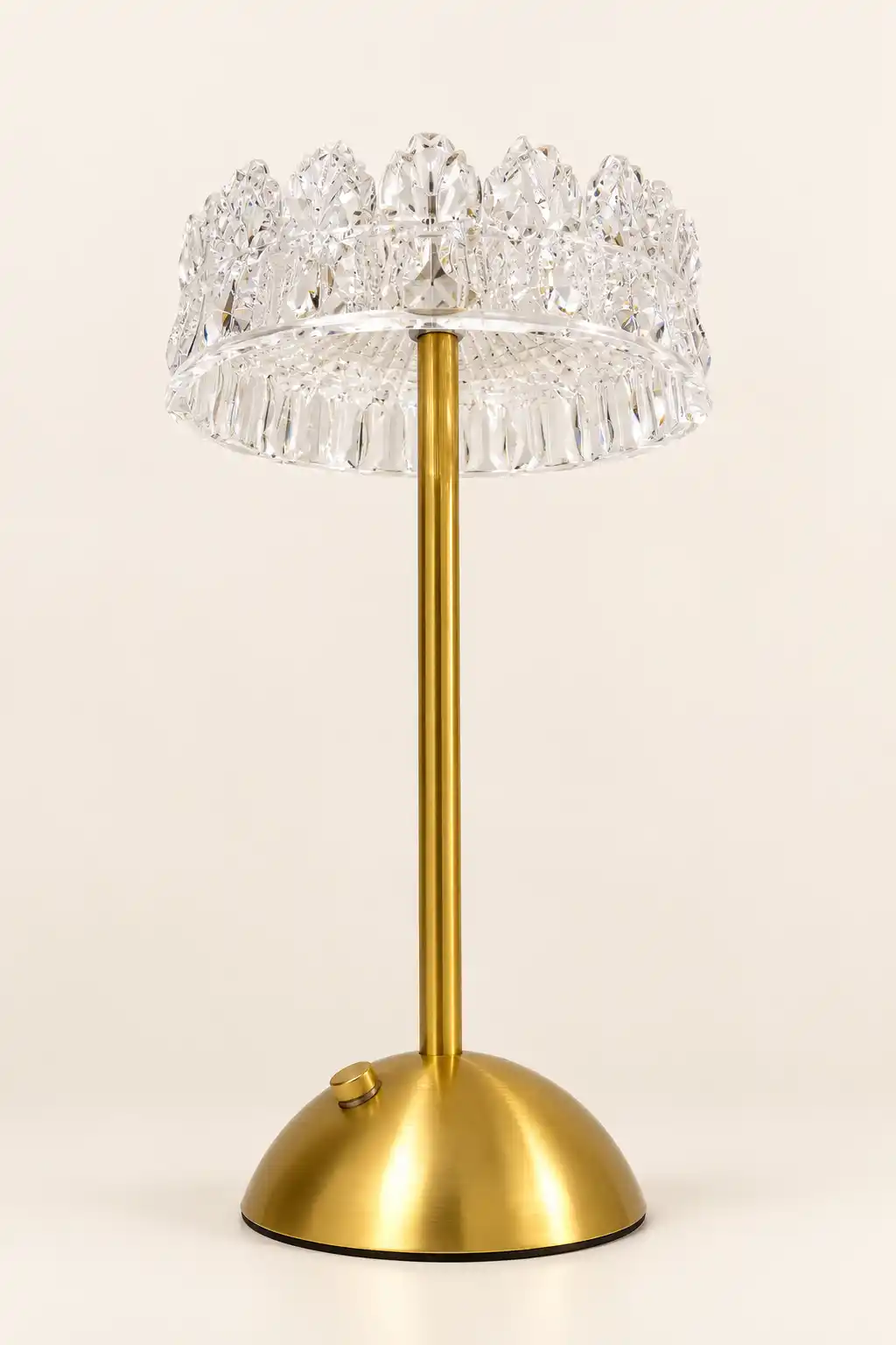 Elegant Crystal-Style Glass Gold Table Lamp 1