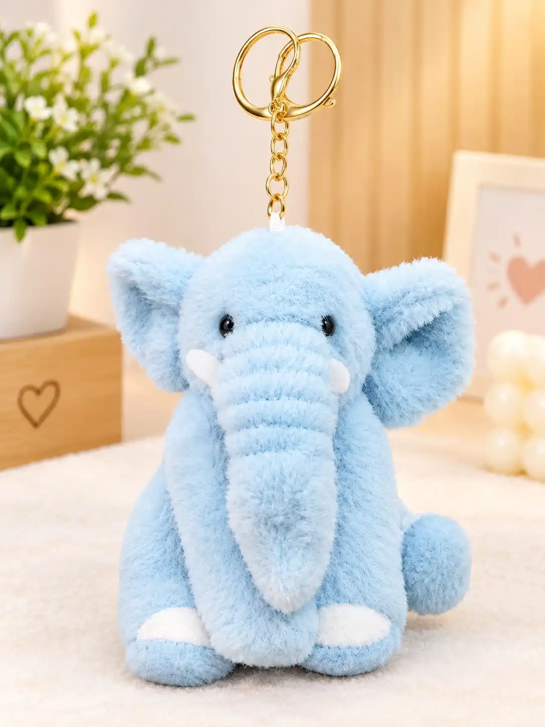 Soft Elephant Plush Keychain 3