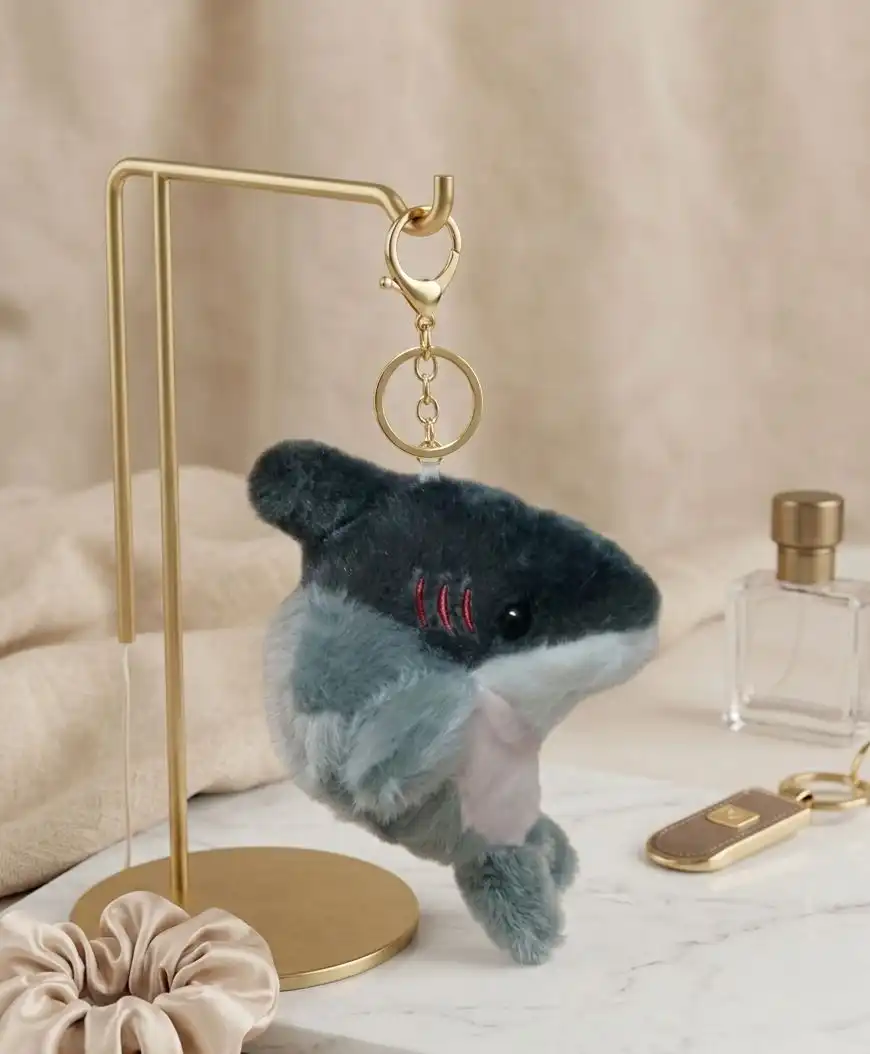  Cute Shark Plush Keychain 🦈 2
