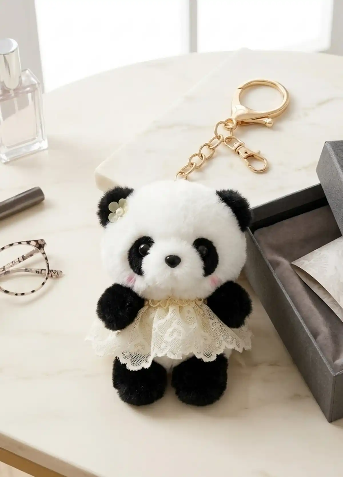 🐼 Name  Cute Panda Plush Keychain 2